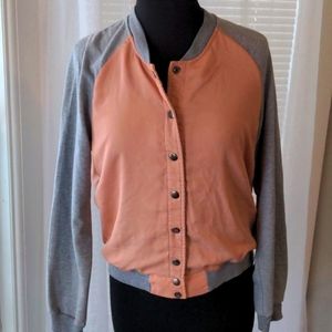 Mod Lusive Large Pink Gray Snap Jacket